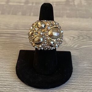 Stunning Alexis Bittar Crystal Dome Statement Ring.